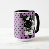 Mug "Meilleure maman de chat" Chat Siamese Lady Coffee (Devant droit)