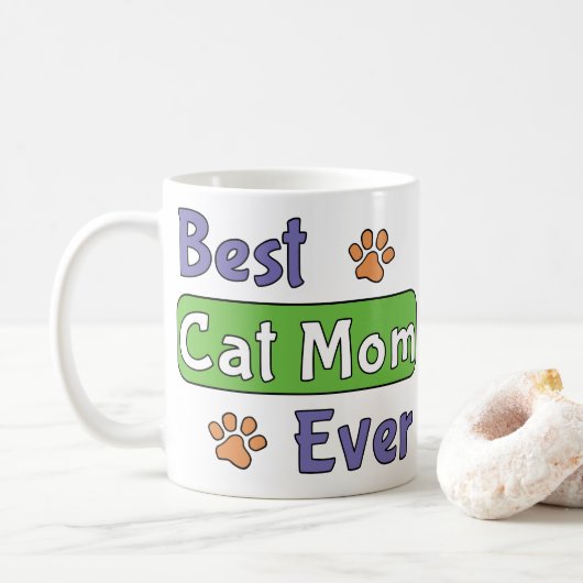 Mug Meilleure maman de chat de tous les temps (Avec donut)