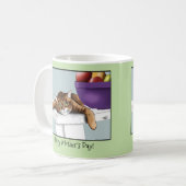 Mug Meilleure Maman de Chat Douce Chatte Tigrée Fête d (Devant gauche)
