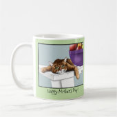 Mug Meilleure Maman de Chat Douce Chatte Tigrée Fête d (Gauche)