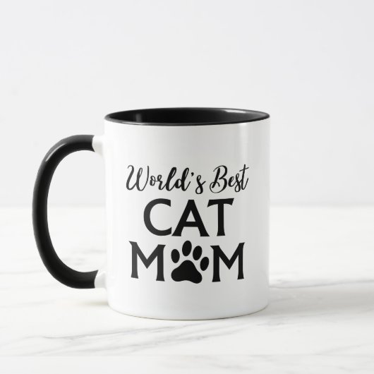 Mug Meilleure Maman de Chat du Monde (Gauche)
