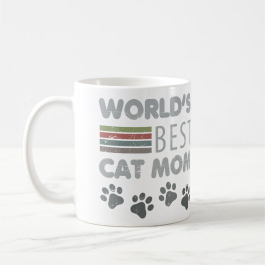 Mug Meilleure Maman de Chat du Monde (Gauche)