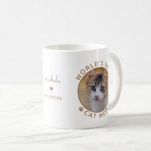 Mug Meilleure Maman de Chat du Monde en Or Photo Perso