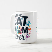 Mug Meilleure maman de chat jamais (Devant gauche)