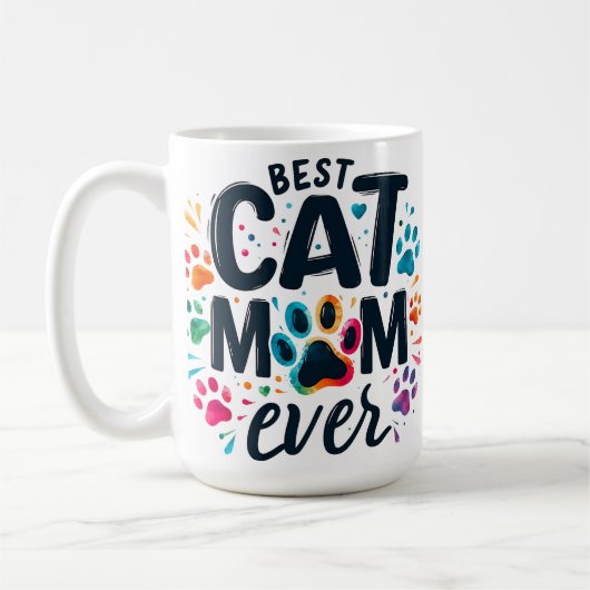 Mug Meilleure maman de chat jamais (Gauche)