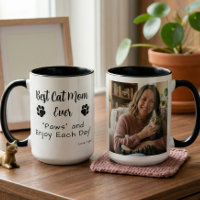 Meilleure Maman de Chat Pattes Photo de Café pour 