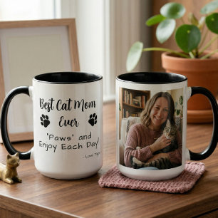 Mug Meilleure Maman de Chat Pattes Photo de Café pour 
