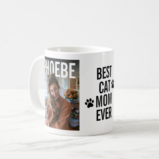 Mug Meilleure Maman de Chat PhotoPop (Devant gauche)