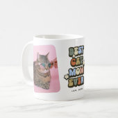 Mug Meilleure Maman de Chat Rétro 2 Photo (Devant gauche)