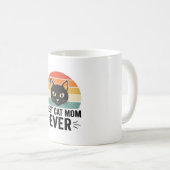 Mug Meilleure Maman de Chat Retro Visage de Chat Desig (Devant droit)