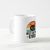 Mug Meilleure Maman de Chat Retro Visage de Chat Desig (Devant gauche)