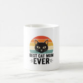 Mug Meilleure Maman de Chat Retro Visage de Chat Desig (Centre)