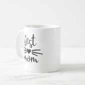 Mug Meilleure Maman de Chat Tête de Chat (Devant gauche)