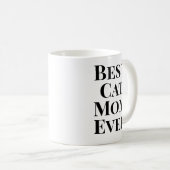 Mug Meilleure Maman de Chat Texte‑Only Chat (Devant droit)