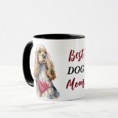 Mug Meilleure maman de chien Cocker Spaniel (Devant gauche)