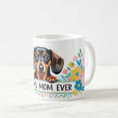 Mug Meilleure maman de chien Dachshund (Devant droit)