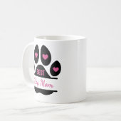 Mug Meilleure Maman de Chien Empreinte de Patte (Devant gauche)