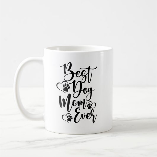 Mug Meilleure maman de chien jamais design avec les co (Gauche)