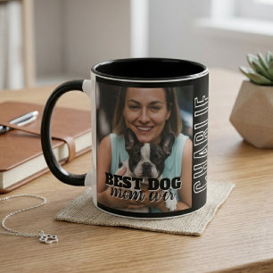 Mug Meilleure maman de chien moderne personnalisée ave