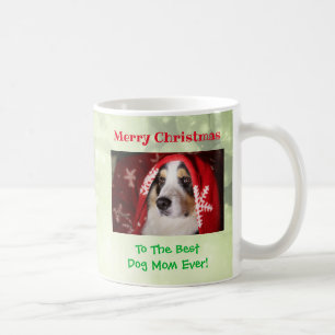 Mug Meilleure maman de chien Noël Photo de l'animal de