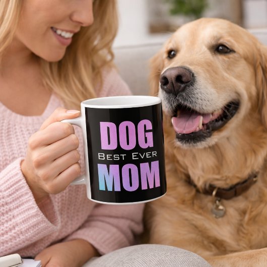 Mug Meilleure Maman de Chien Rose Néon