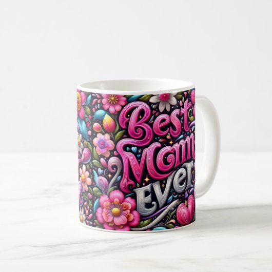 Mug Meilleure maman de tous les temps Rétro (Devant droit)