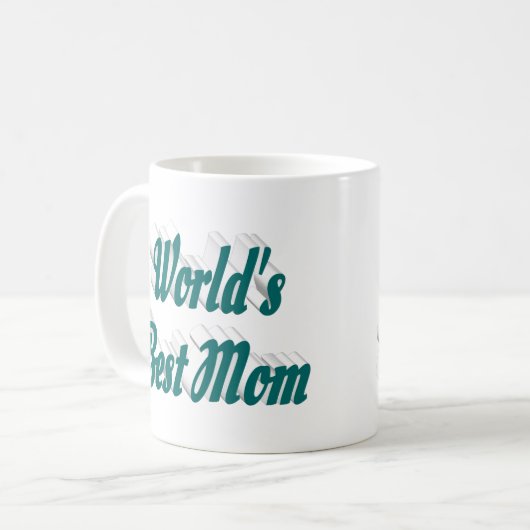 Mug Meilleure maman - demi-texte vert (Devant gauche)
