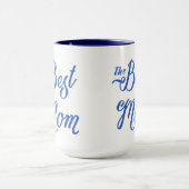 Mug Meilleure maman Design moderne de texte bleu (Centre)