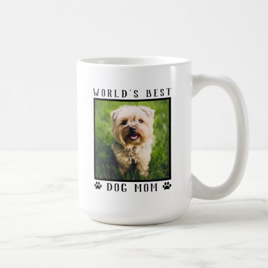 Mug Meilleure maman du chien avec ta photo de chien (Droite)