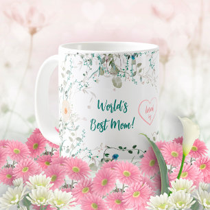Mug Meilleure Maman du Monde Amour Romantique Aquarell