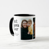Mug Meilleure Maman du Monde Collage de 2 Photos & Mes (Devant gauche)