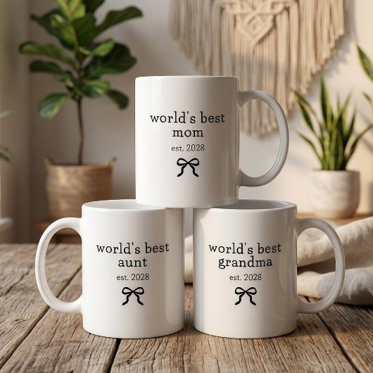 Mug Meilleure Maman du Monde | Écriture Moderne Person