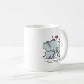Mug Meilleure Maman Du Monde Éléphants Et Cœurs (Devant droit)
