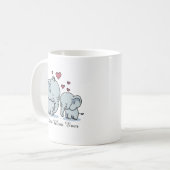 Mug Meilleure Maman Du Monde Éléphants Et Cœurs (Devant gauche)