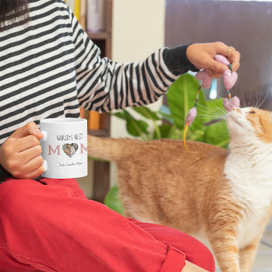 Mug Meilleure maman du monde - Heart Photo & Custom Te