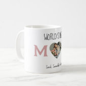 Mug Meilleure maman du monde - Heart Photo & Custom Te (Devant gauche)