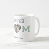 Mug Meilleure maman du monde - Heart Photo & Custom Te (Devant droit)
