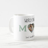Mug Meilleure maman du monde - Heart Photo & Custom Te (Devant gauche)