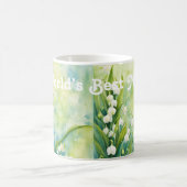 Mug Meilleure maman du monde, mai Fleurs du mois de na (Centre)