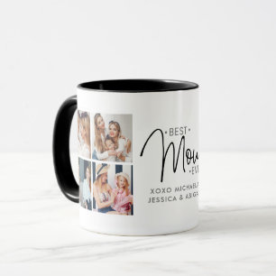 Mug 'Meilleure Maman du Monde' personnalisé avec 8 pho
