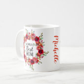 Mug Meilleure maman du monde personnalisée (Devant gauche)