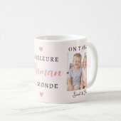 Mug Meilleure Maman Du Monde Photo Collage Blush Pink (Devant droit)