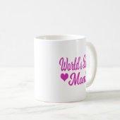 Mug Meilleure Maman du Monde Rose (Devant droit)