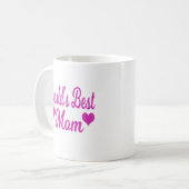 Mug Meilleure Maman du Monde Rose (Devant gauche)