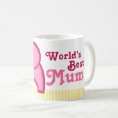 Mug Meilleure maman éléphante du monde embrasser la mu (Devant droit)