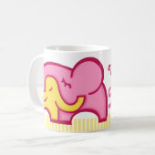 Mug Meilleure maman éléphante du monde embrasser la mu (Devant gauche)