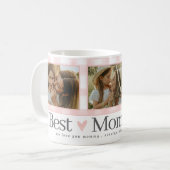 Mug Meilleure Maman En vichy Coeurs 3 Photo Fête des M (Devant gauche)