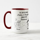 Mug Meilleure maman et fille Loisir Longue Distance Ca (Gauche)