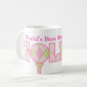 Mug Meilleure maman et Golfer du monde plaisir golf ch (Devant gauche)