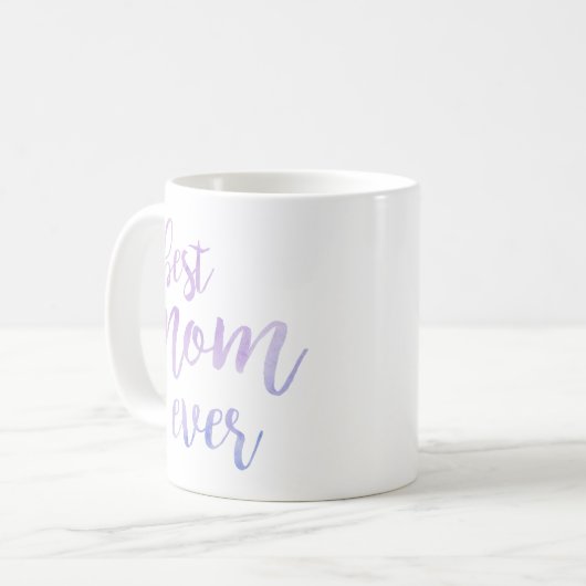 Mug Meilleure maman Ever Aquarelle Brosse Purple (Devant gauche)